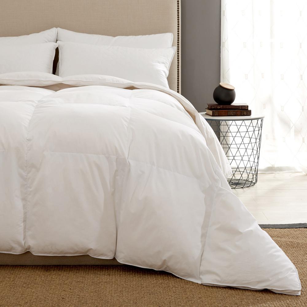 Puredown Heavy Weight White Goose Down Fiber Gusseted Comforter, Full/Queen