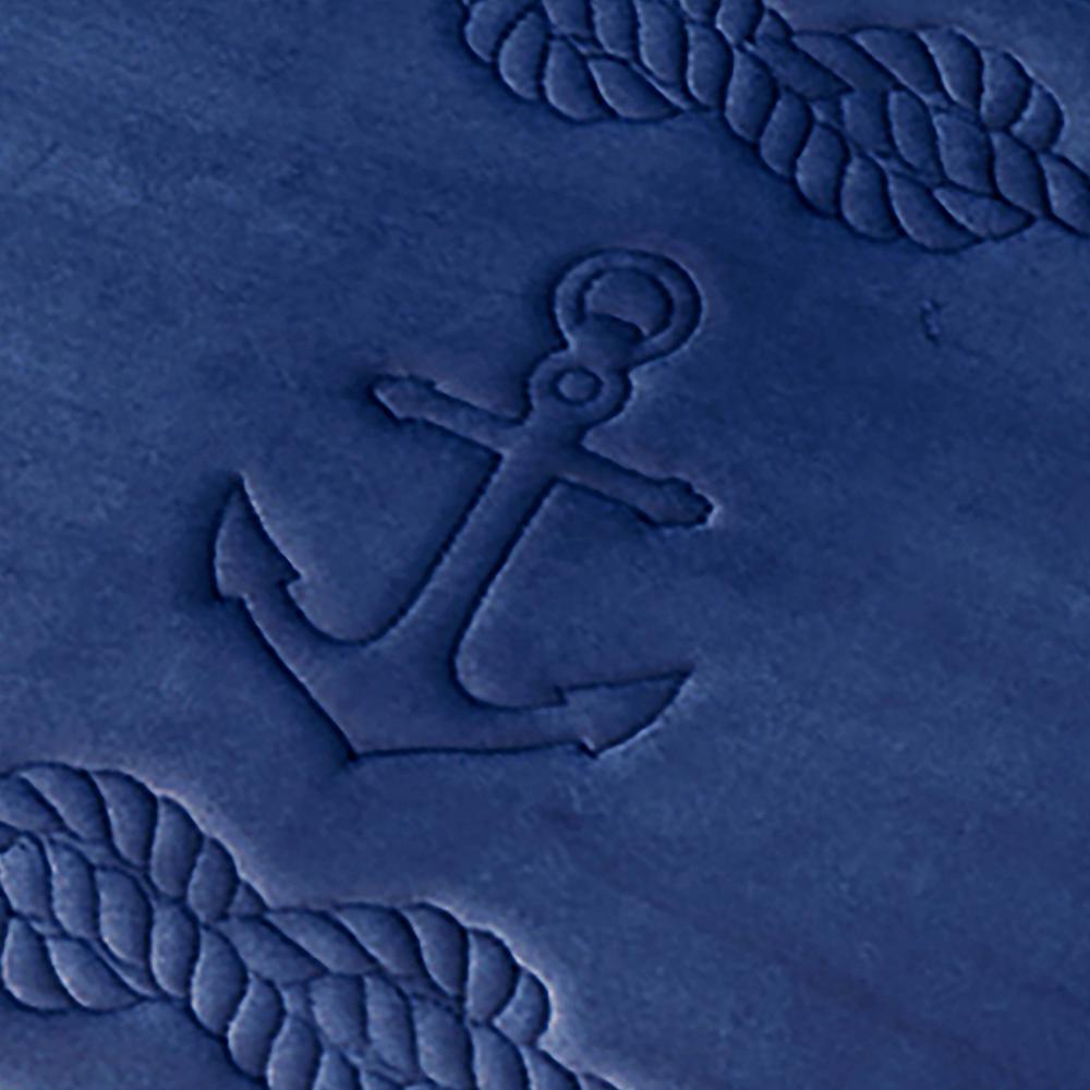 Swift Home Cozy Cotton Candy Soft Navy Anchor 17 In X 24 In Non Slip Memory Foam Super Absorbent Bath Rug Shrg1 001 Nav17 The Home Depot