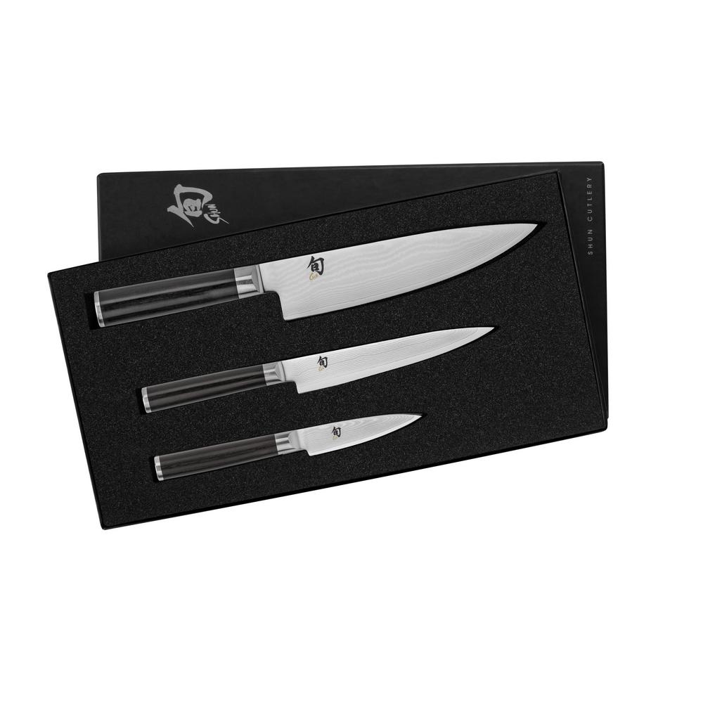 Shun Classic 3 Piece Knife Set Dms300 The Home Depot Shun Classic 3 Piece Knife Set Write A Review