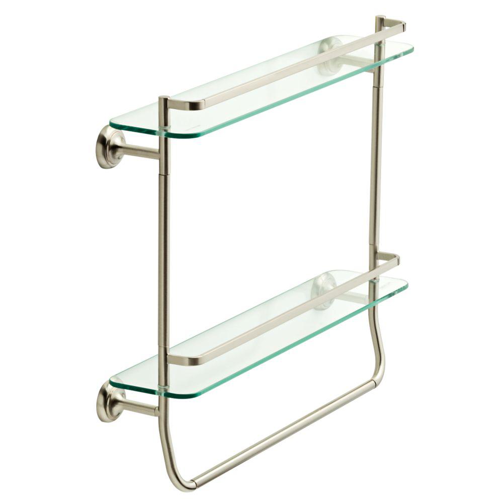 bathroom glass rack