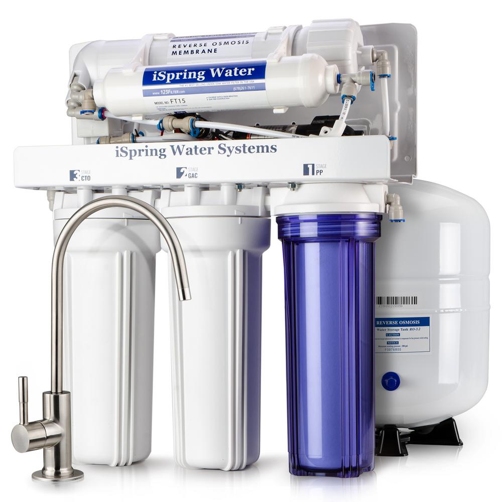 ISPRING Maximum Performance Under Sink Reverse Osmosis Drinking Water Filtration System with