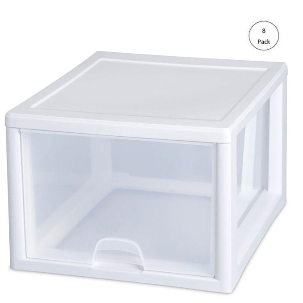 square clear plastic storage boxes