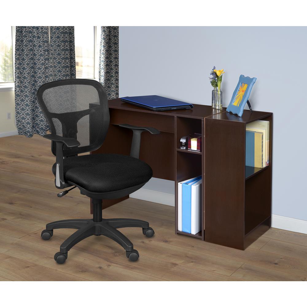 Niche Mod 31 In Truffle Desk With 2 Shelf Bookcase Pdb4216tf