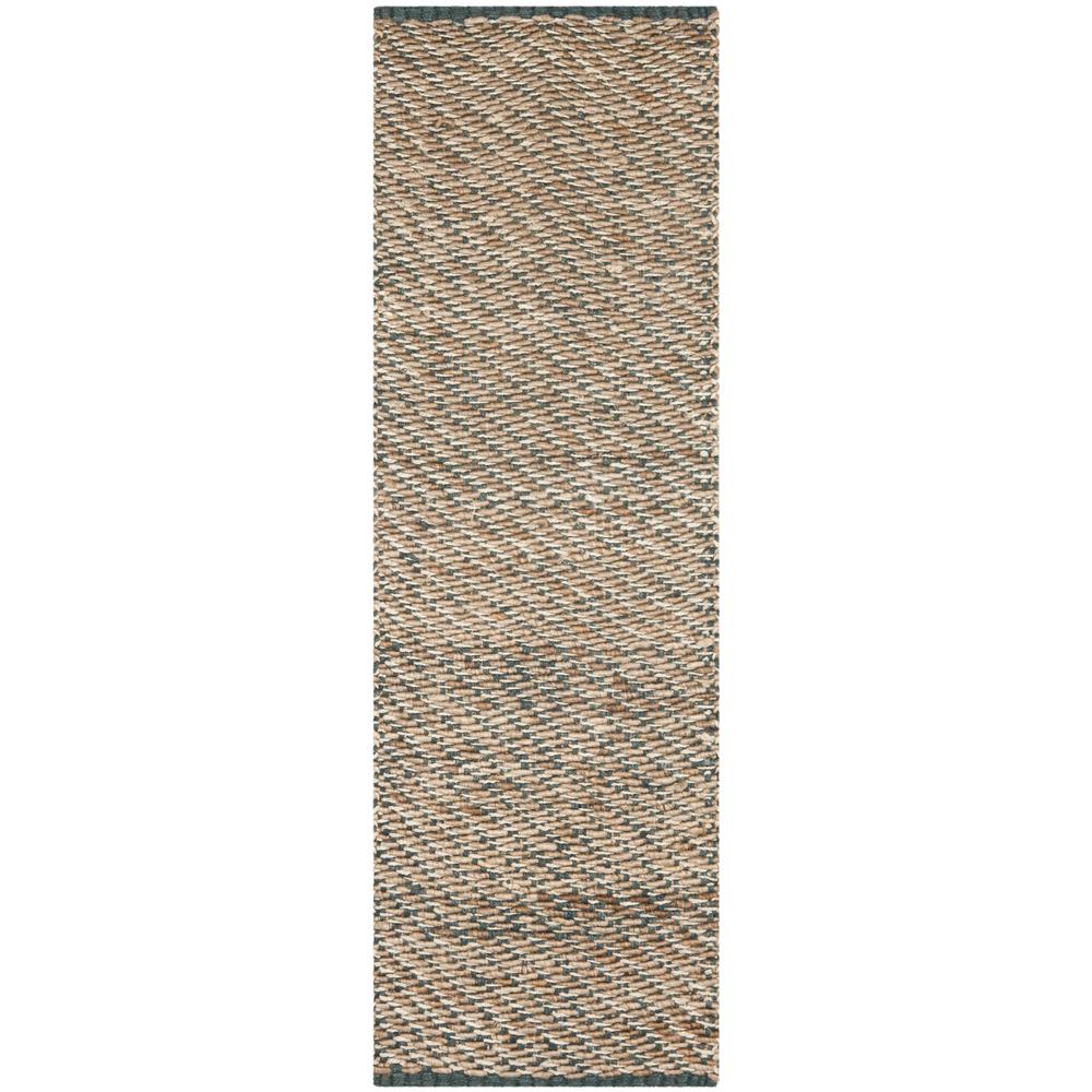 Jute HandWoven Area Rugs NF454A BLUE Jute Area Rugs Safavieh Natural