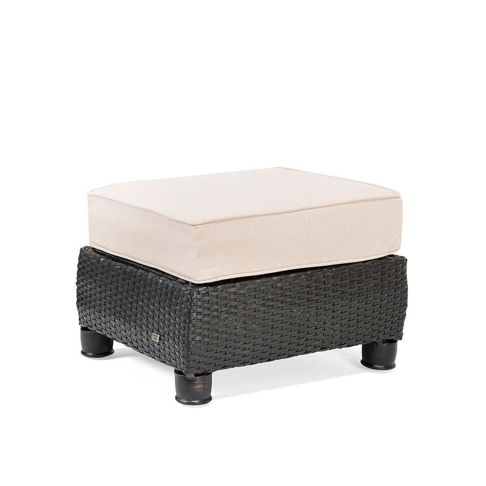 LAZBOY Breckenridge Wicker Outdoor Ottoman with Sunbrella Spectrum