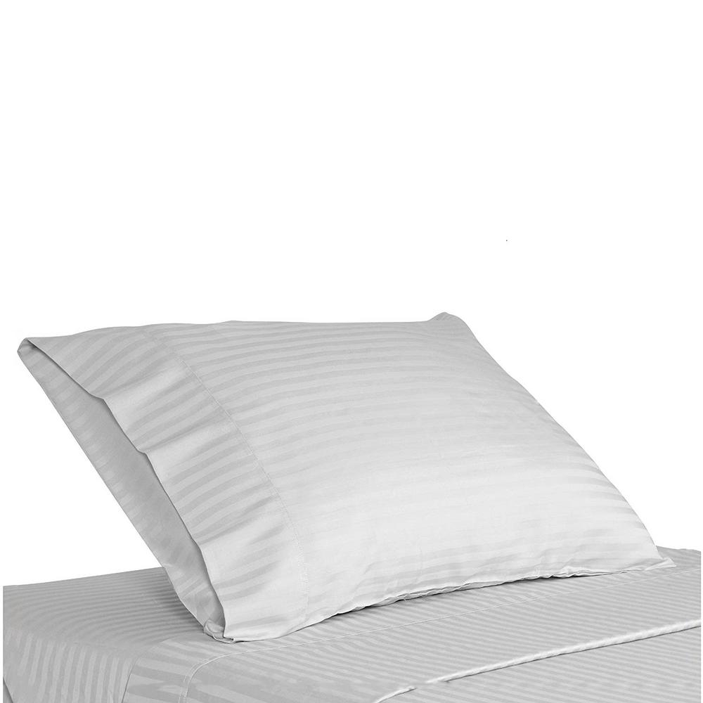 A1 Home Collections Most Comfortable Pillow Case 300tc 100 Cotton A1 Home Collections Most Comfortable Pillow Case 300tc 100 Cotton White Stripe Weave Anti Mite