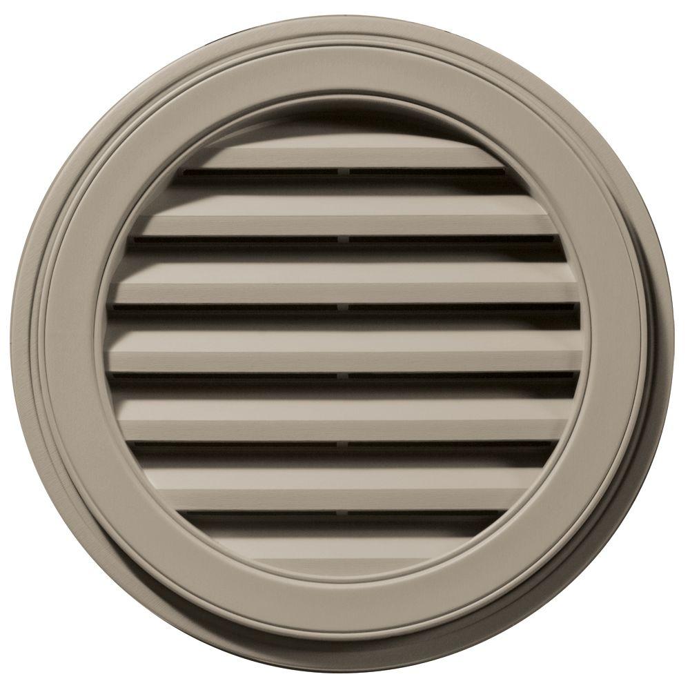 Builders Edge 22 in. Round Gable Vent in Clay120032222097 The Home Depot