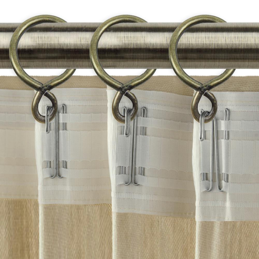 Rod Desyne 1 In Decorative Rings In Antique Brass With Eyelets