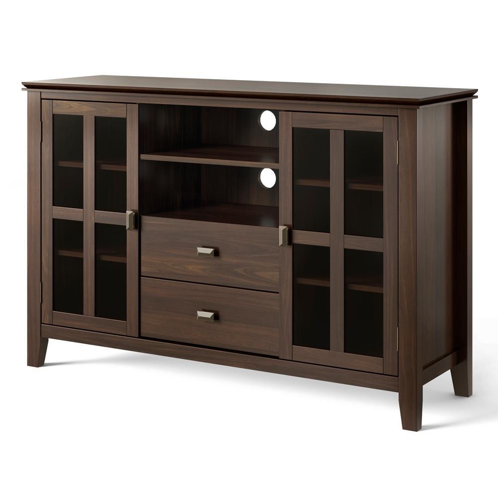Brooklyn + Max Holden 53 in. Tobacco Brown Composite TV Stand with 2