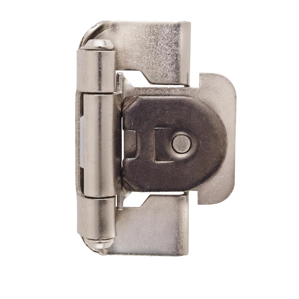 Satin Nickel Cabinet Hinges Cabinet Hardware The Home Depot