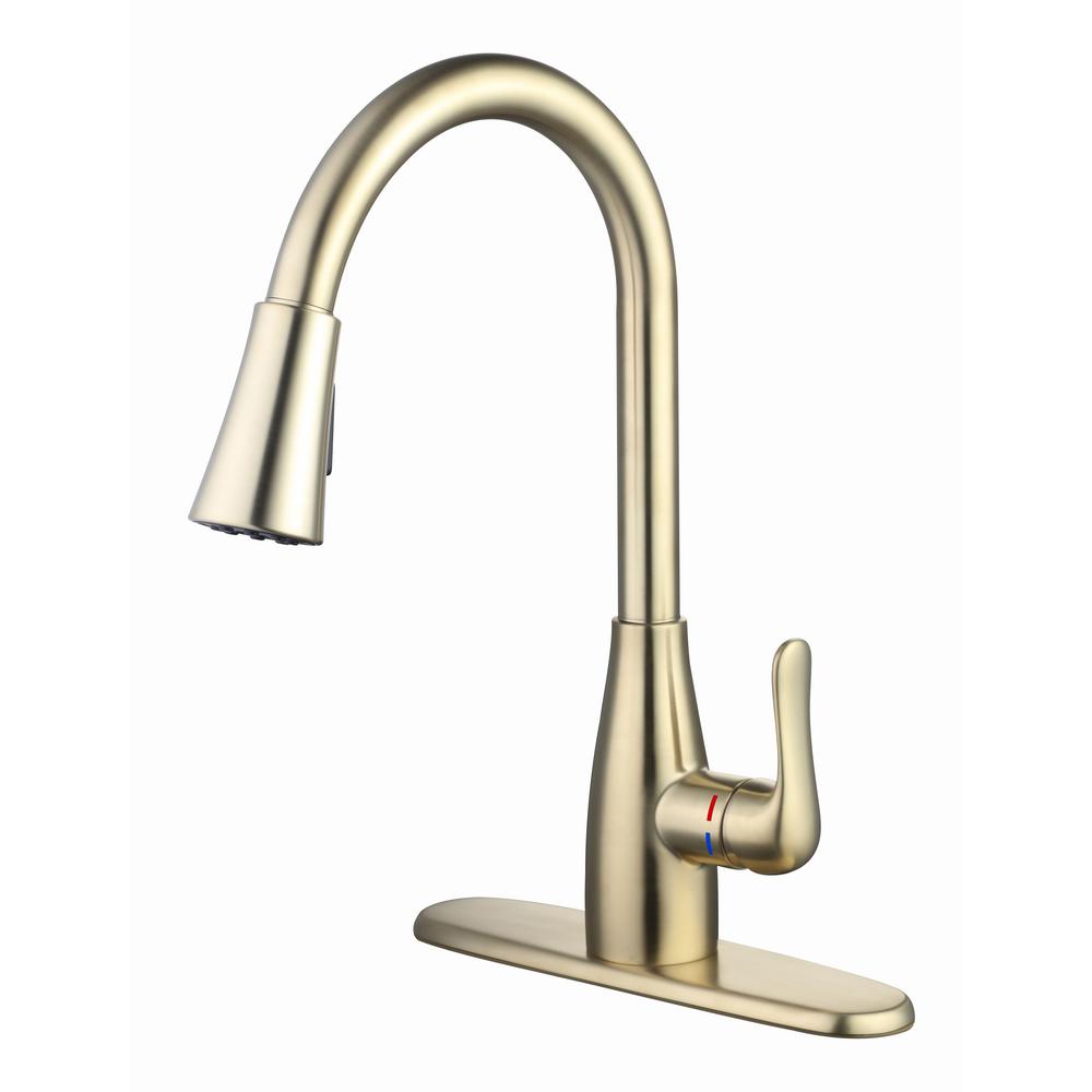 Glacier Bay McKenna SingleHandle PullDown Sprayer Kitchen Faucet in