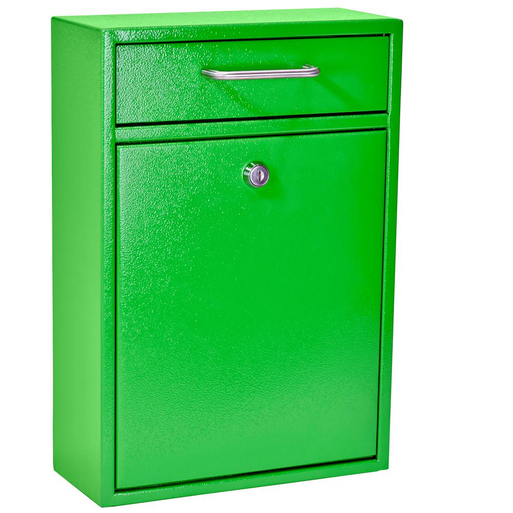 Mail Boss Olympus Locking Wall Mount Drop Box With High Mail Boss Olympus Locking Wall Mount Drop Box With High Security Patented Lock