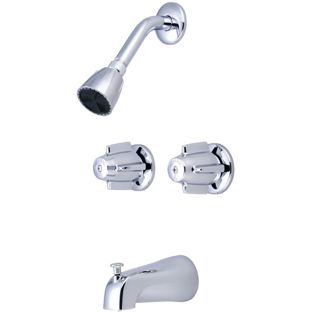 Central Brass 2-Handle 1-Spray Tub and Shower Faucet in ...