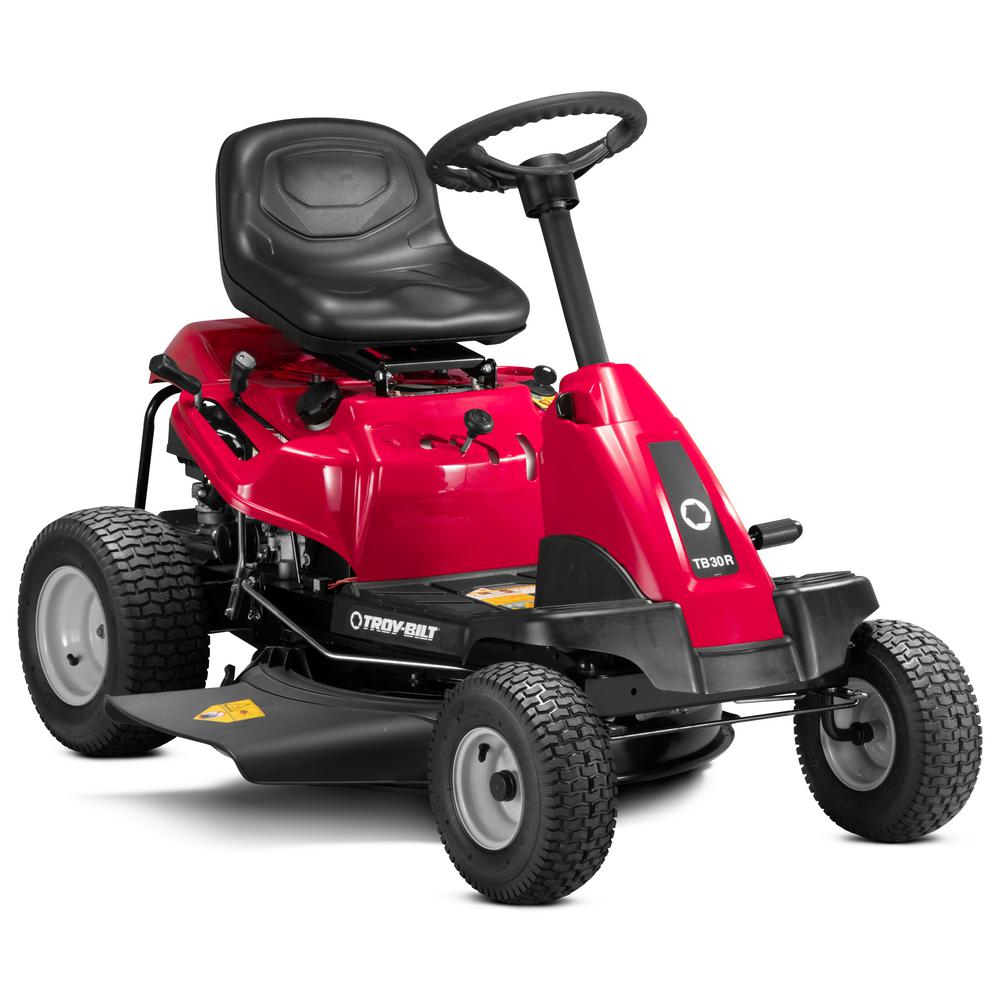 Troy-Bilt TB 30 in. 382 cc Auto-Choke Engine 6-Speed Manual Drive Gas Rear Engine Riding Lawn Mower with Mulch Kit Included