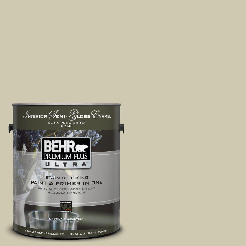BEHR Premium Plus Ultra 1gal. UL20014 Cilantro Cream Interior Semi