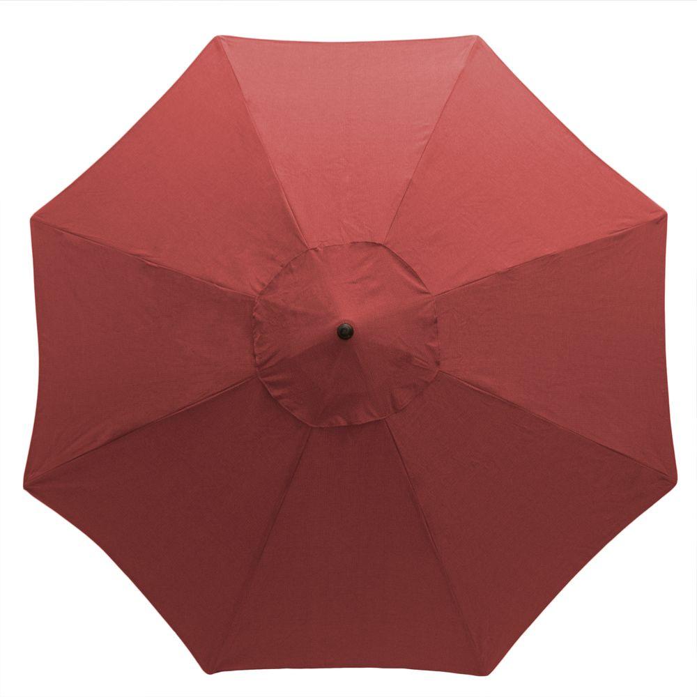 Hampton Bay 11 Ft Aluminum Patio Umbrella In Chili Aluminum Patio Umbrella In Chili