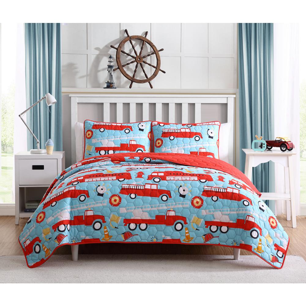 fire truck quilt cover