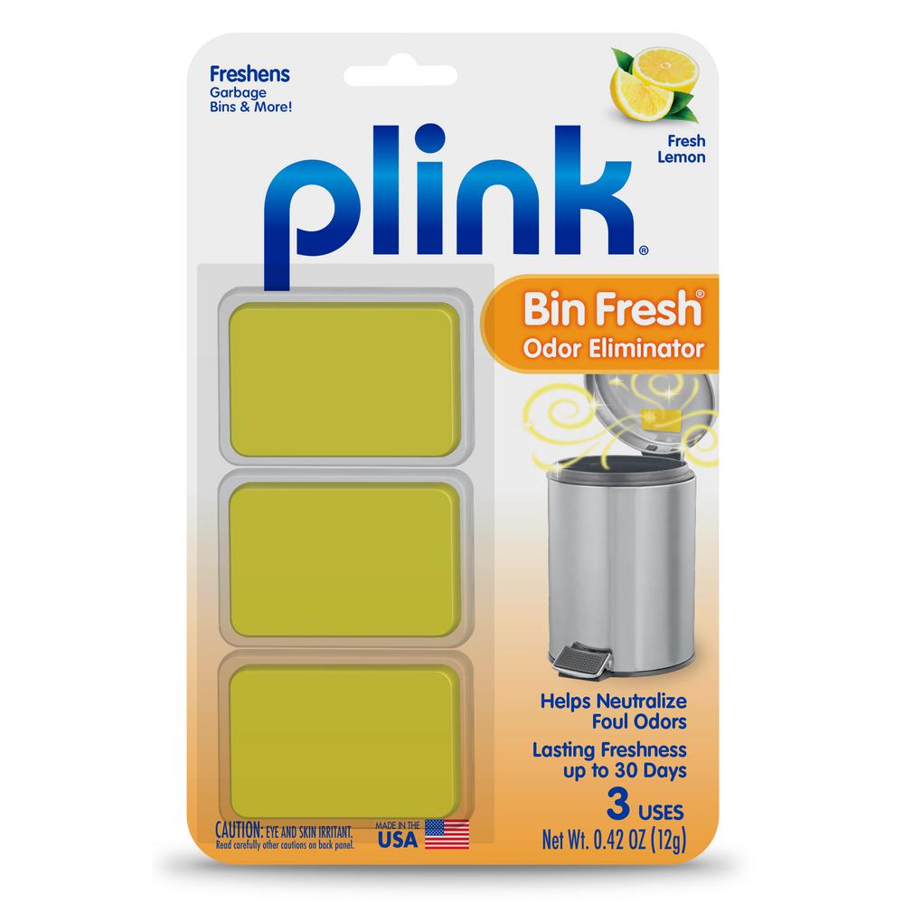 Plink 0.42 oz. Lemon Fresh Trash Bin Odor Eliminator Lemon 3Uses