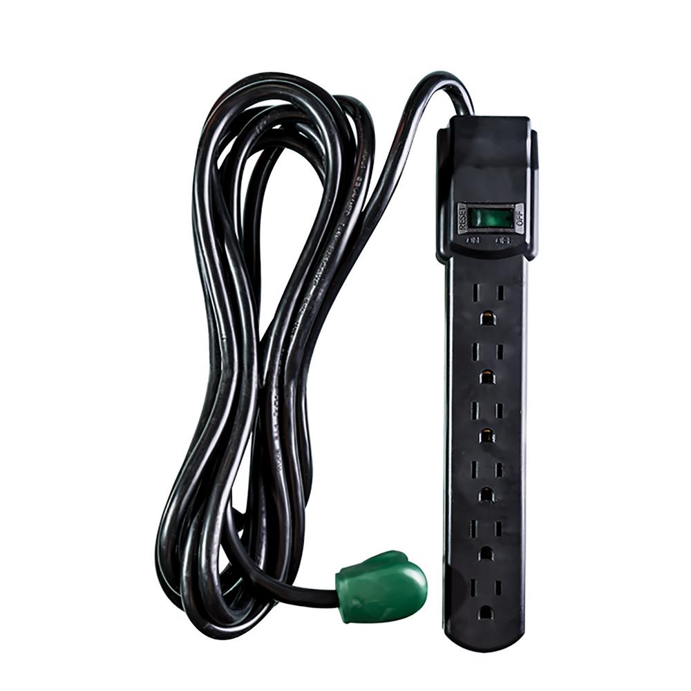 GE 2Outlet 2 USB Extension Cord Surge Protection with 12 ft. Cord