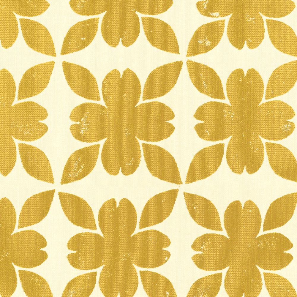 Home Decorators Collection Sunbrella Floret Honey Outdoor Fabric 