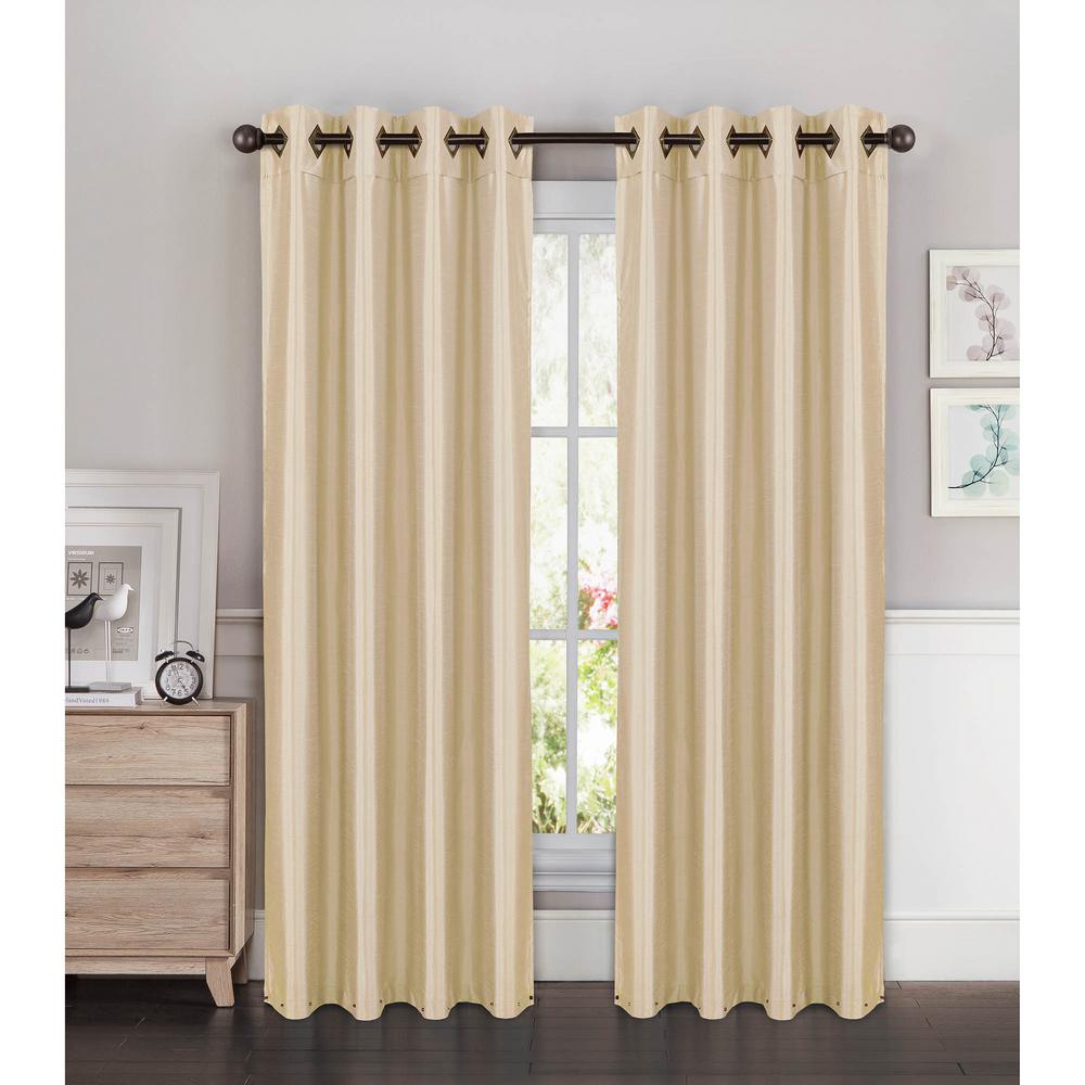 Window Elements Semi Opaque Kim Faux Silk Extra Wide 84 In L