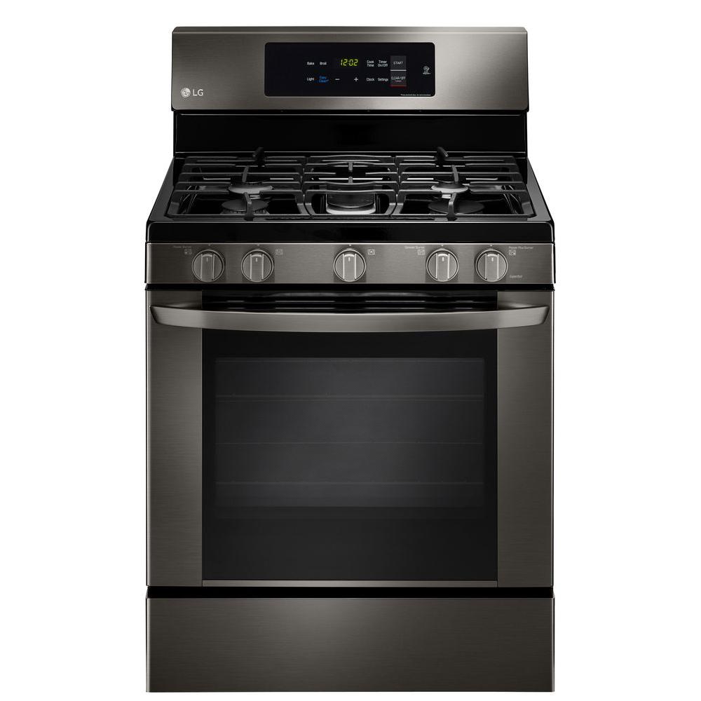 LG Electronics 5.4 cu. ft. Gas Range with EasyClean in Black Stainless Steel was $999.0 now $628.2 (37.0% off)