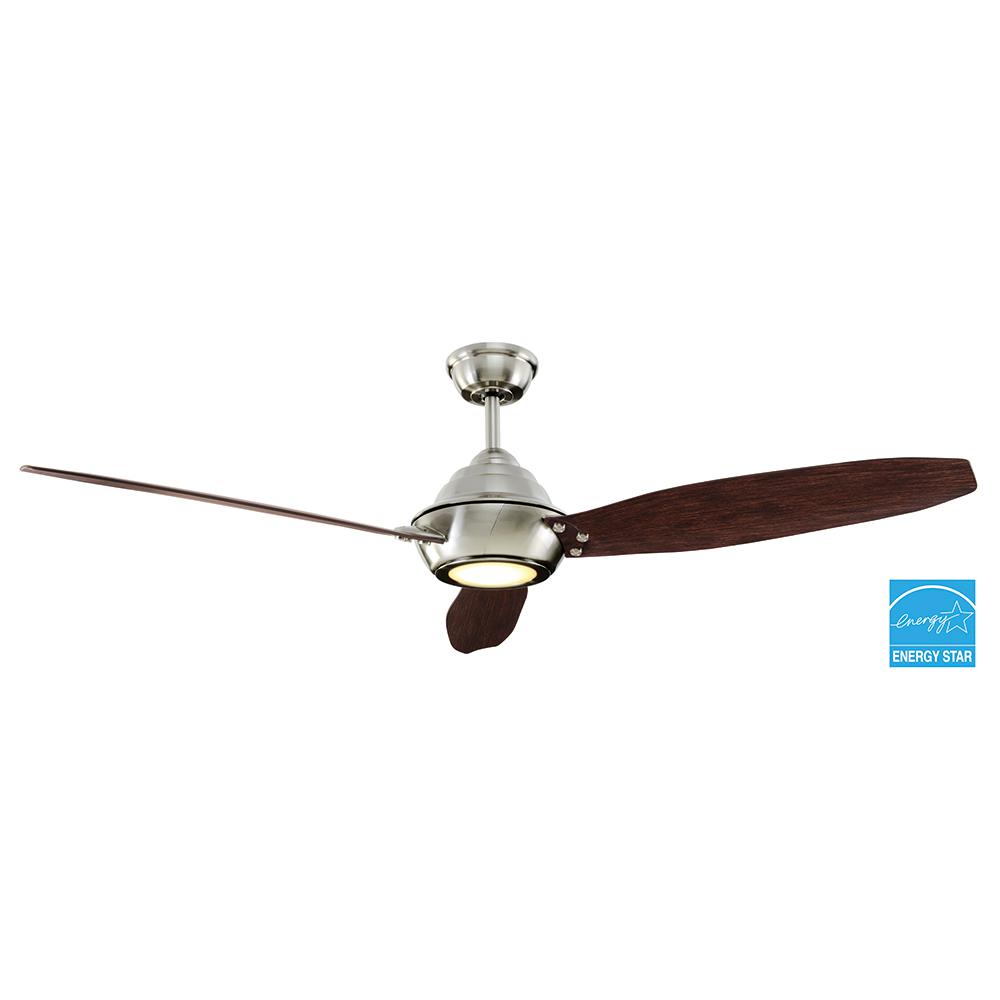 Home Decorators Collection Aero Breeze 60 In Integrated Led Home Decorators Collection Aero Breeze 60 In Integrated Led Indoor Outdoor Brushed Nickel Ceiling