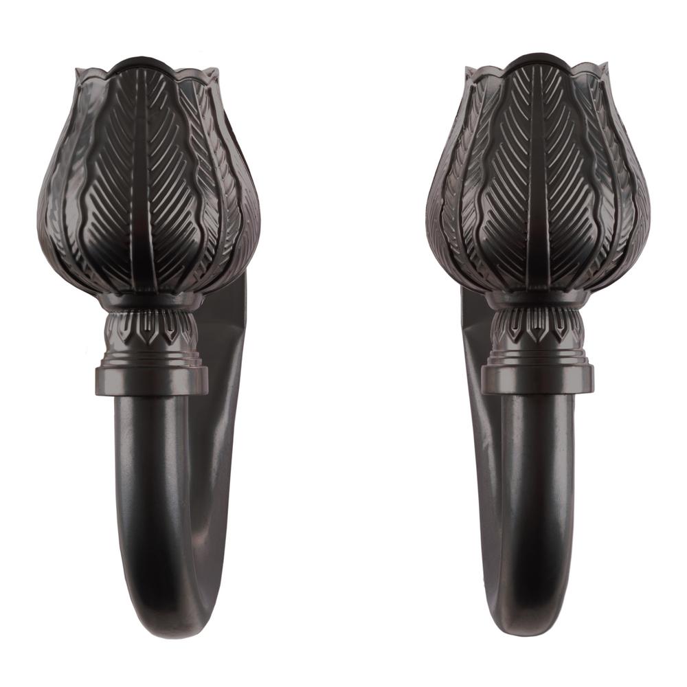 Lavish Home Tulip Holdback Pair In Bronze 63 17009a Br The Home