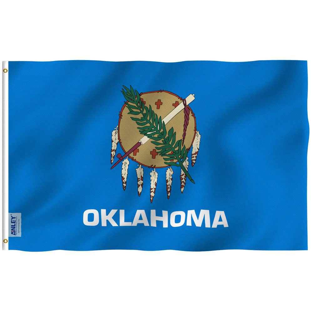 ANLEY Fly Breeze 3 Ft. X 5 Ft. Polyester Oklahoma State Flag 2-Sided ...