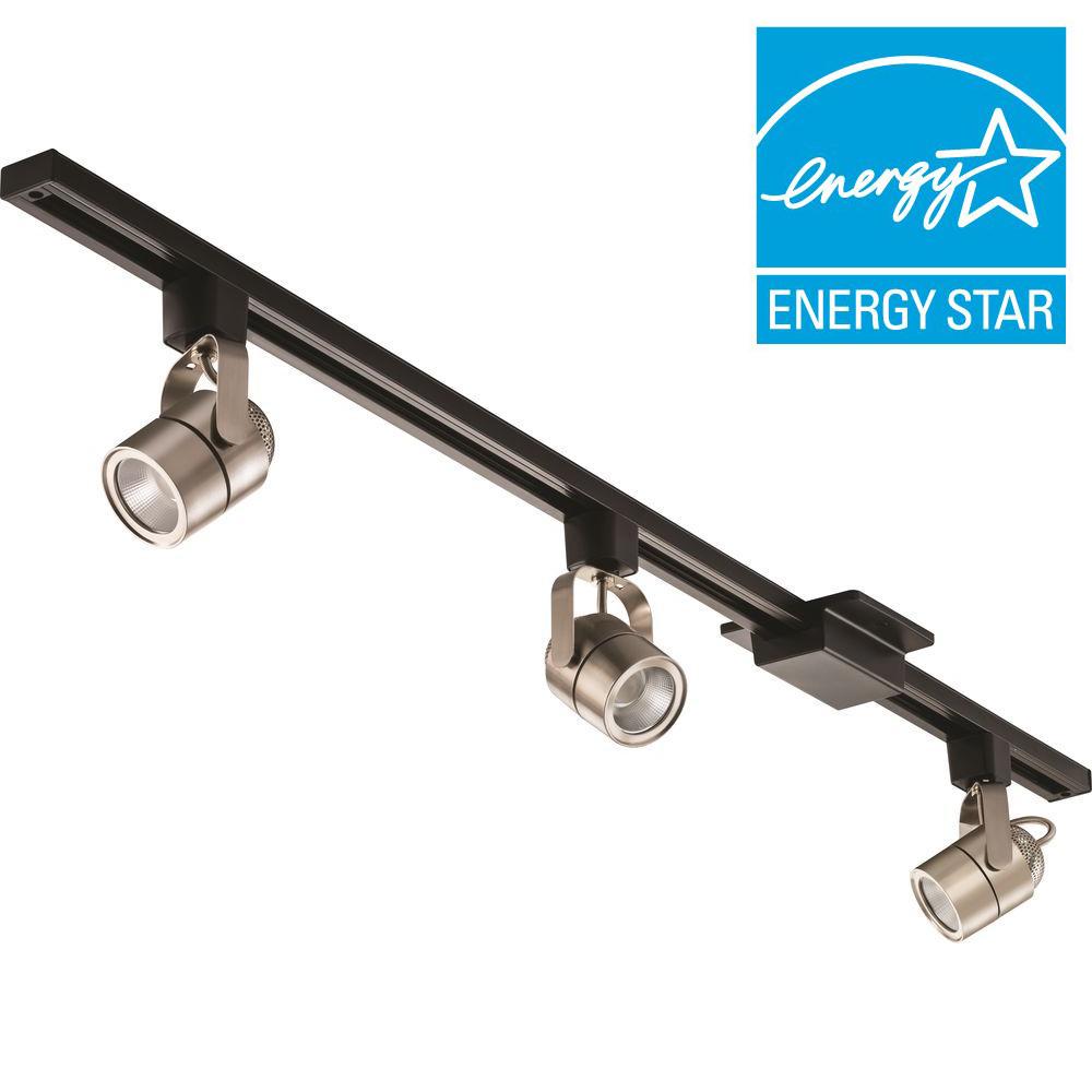 Lithonia Lighting 44 5 In 3 Light Brushed Nickel Led Integrated Lithonia Lighting 44 5 In 3 Light Brushed Nickel Led Integrated Meshback Track Kit Ltikmsbk 27k Bn M4 The Home Depot