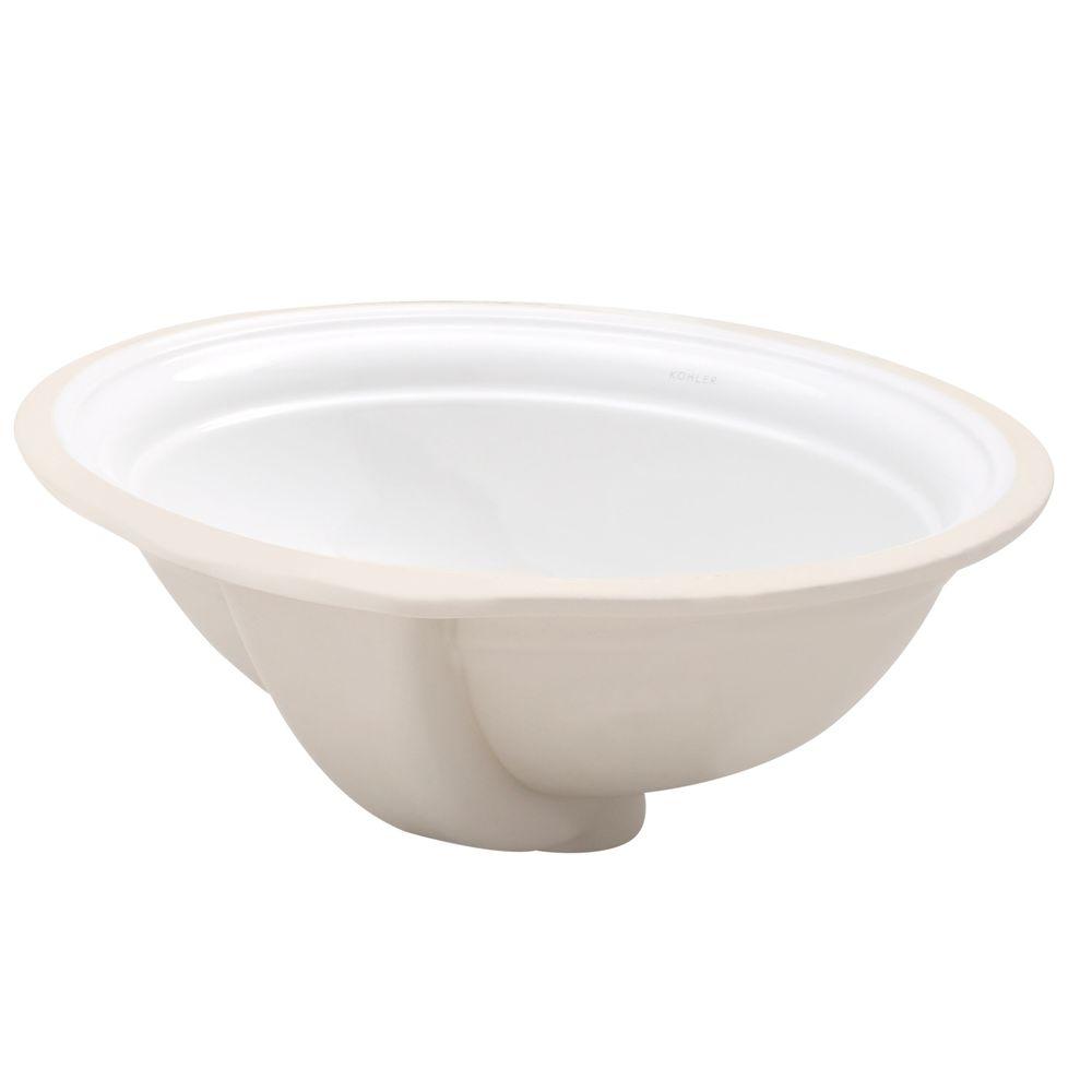 Kohler Devonshire 18 1 8 In Vitreous China Undermount Bathroom Sink In White With Overflow Drain