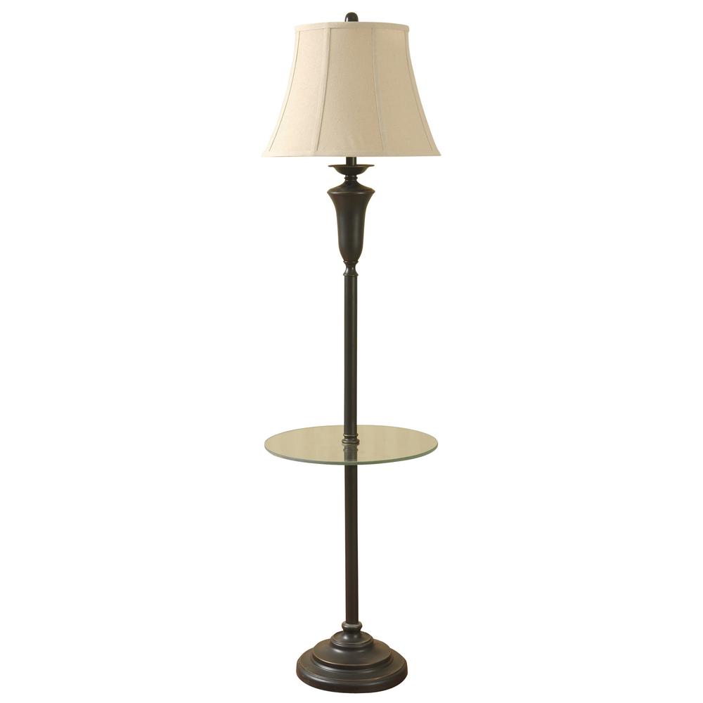 Stylecraft 61 In Madison Bronze Floor Lamp With Cream Fabric Shade Madison Bronze Floor Lamp With Cream Fabric Shade