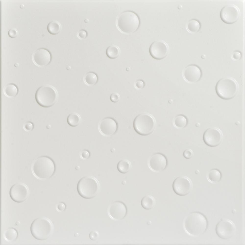 A La Maison Ceilings Bubbles 1.6 ft. x 1.6 ft. Foam Glueup Ceiling Tile in Dove WhiteR07dw