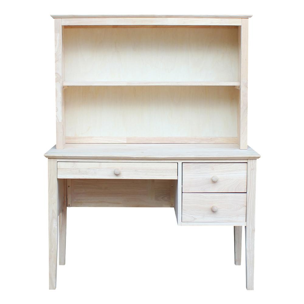 International Concepts Unfinished Solid Wood 46 in. Wide Brooklyn Desk