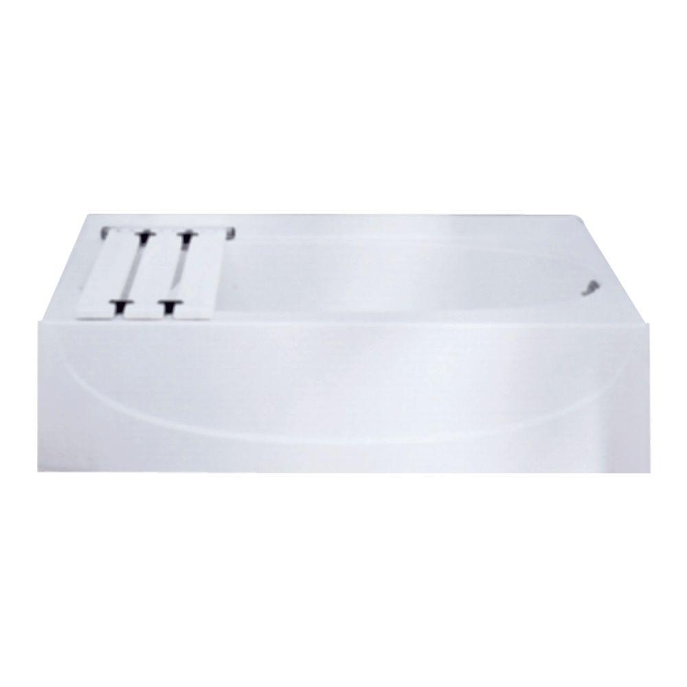 Sterling Acclaim 5 Ft Right Drain Rectangular Alcove Soaking Tub In White 71091124 0 The Home