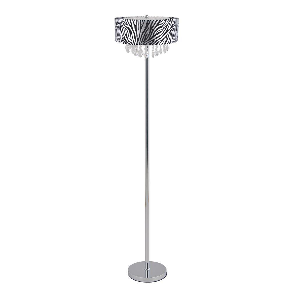 Elegant Designs Romazzino Crystal Collection 61.5 in. Chrome Floor ... Elegant Designs Romazzino Crystal Collection 61.5 in. Chrome Floor ...
