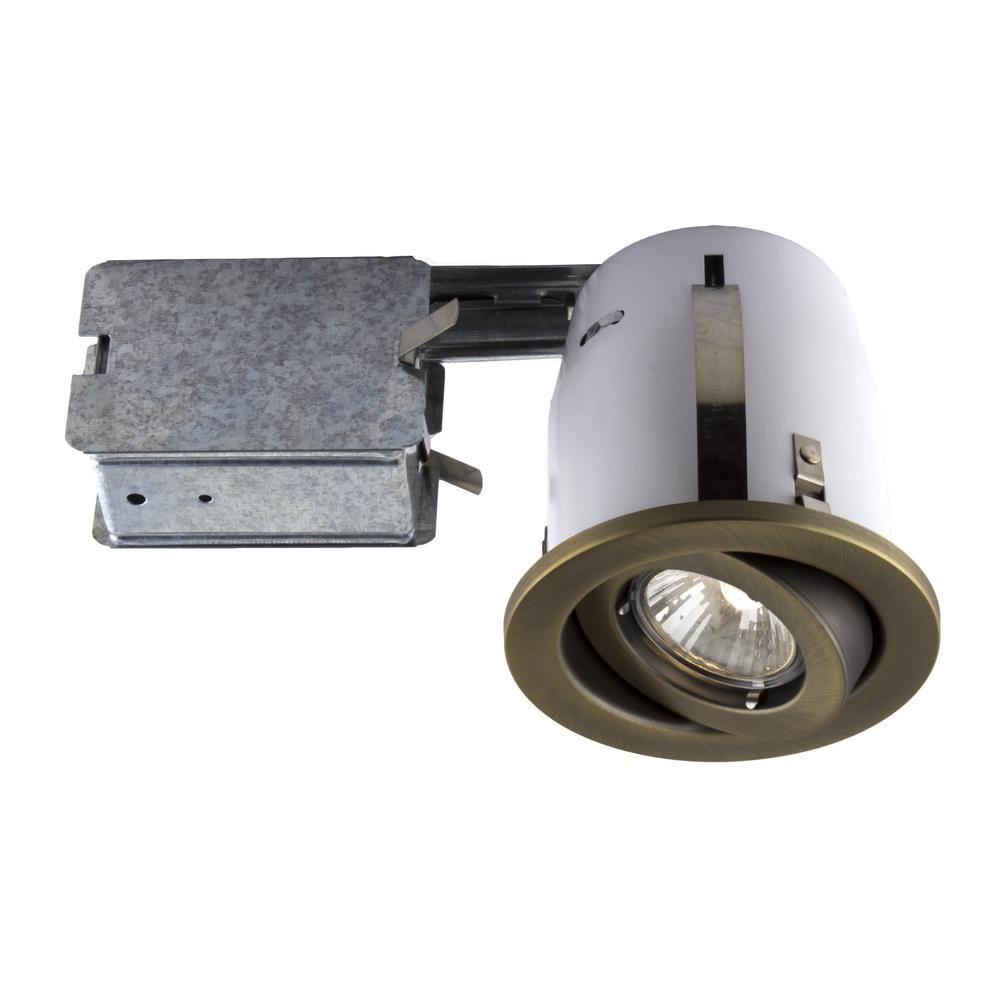 Bazz 4 In Antique Brass Recessed Halogen Lighting Kit 300 139 The Antique Brass Recessed Halogen Lighting Kit