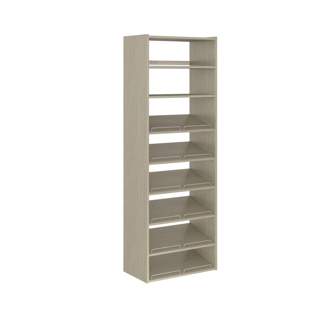 Martha Living Shoe Storage The Home Depot 14 In D X 25 125 W 72 H Rustic Grey