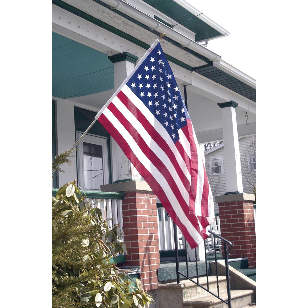 AllAmerican 3 ft. x 5 ft. Polycotton U.S. Flag 6 ft. 3Piece Steel