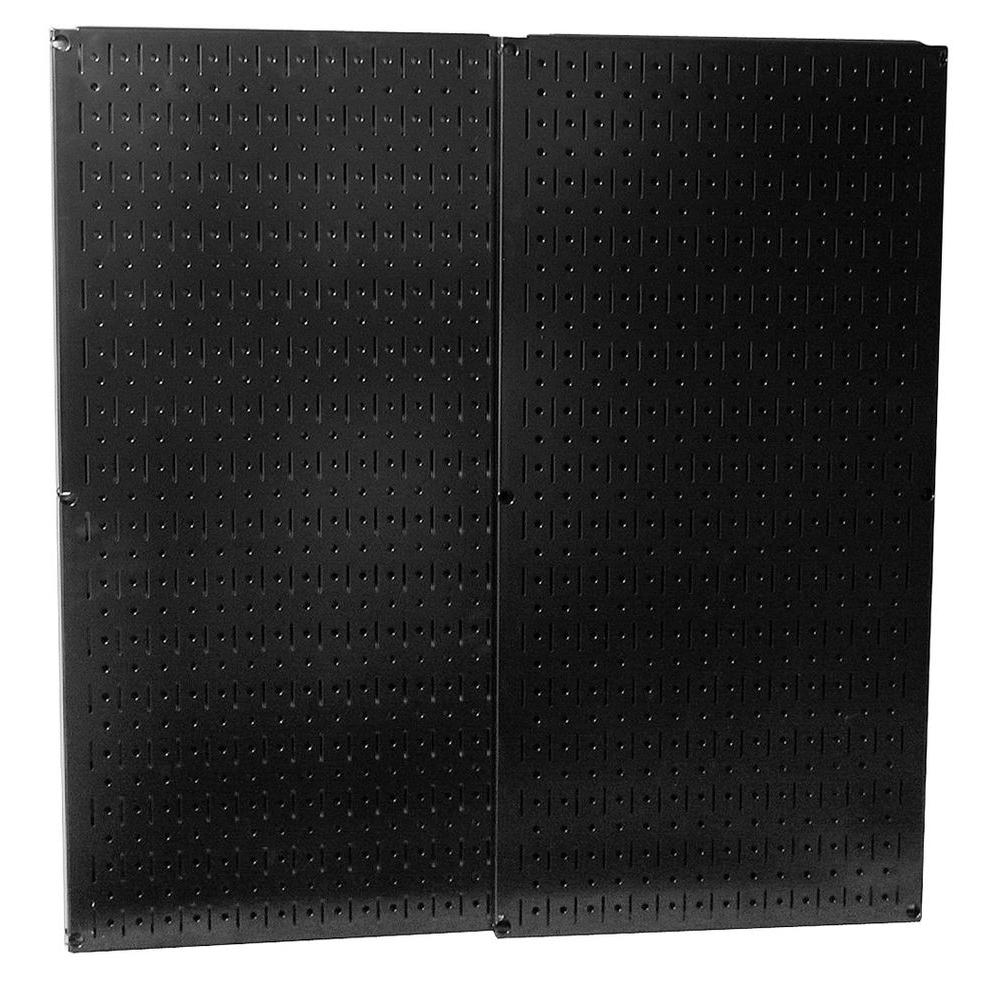 Wall Control 32 in. x 32 in. Overall Size Black Metal Pegboard Pack