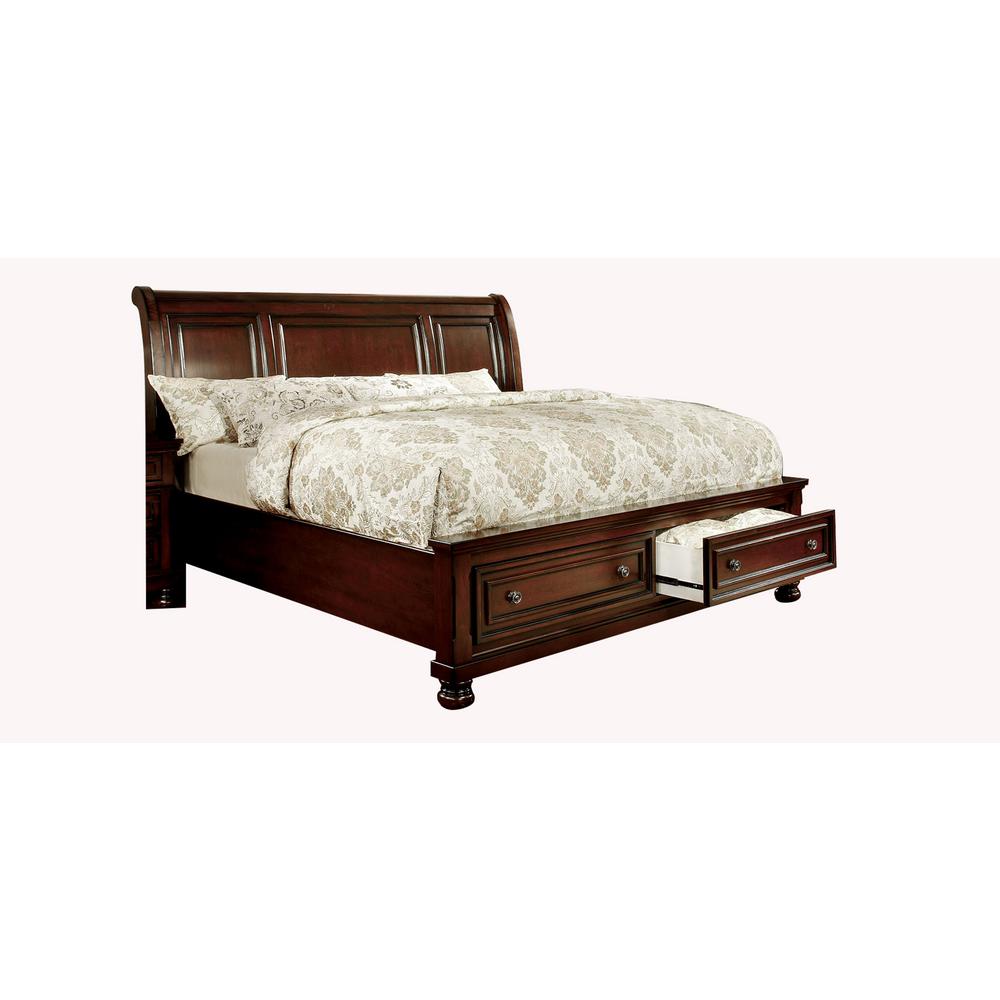 William S Home Furnishing Northville Dark Cherry E King Bed Cm7683ek Bed The Home Depot