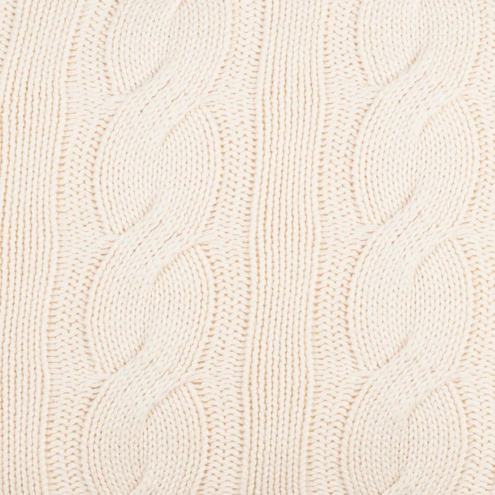 Safavieh Sweater Knit Natural Solid Cotton 12 In X 20 In Throw
