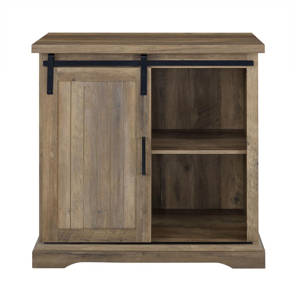 Walker Edison Furniture Company 32 in. Rustic Oak Modern Farmhouse ...