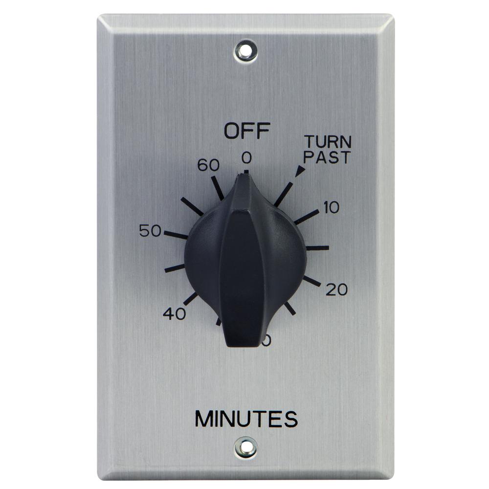 60-Minute In-Wall Spring Wound Loaded Countdown Timer Mechanical Switch