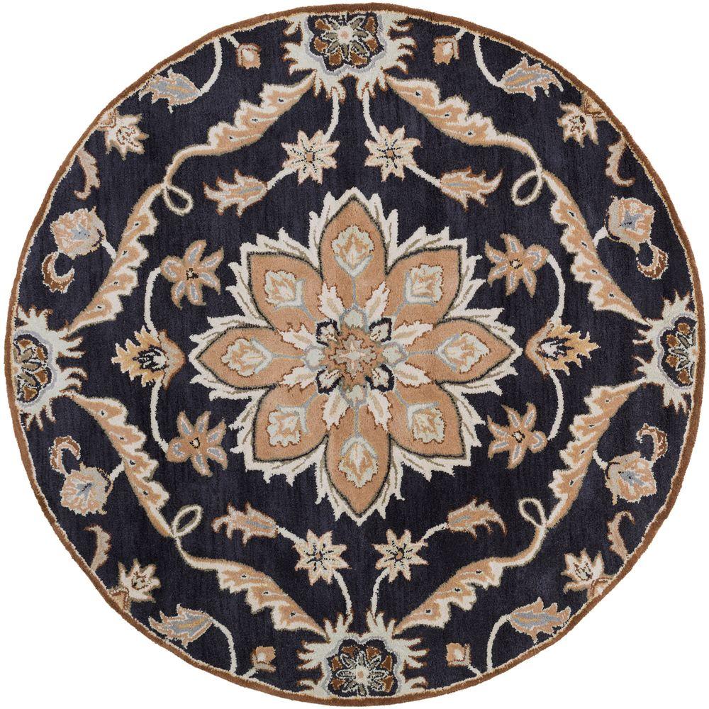 Artistic Weavers Ferdinand Navy 8 ft. x 8 ft. Round Indoor Area Rug