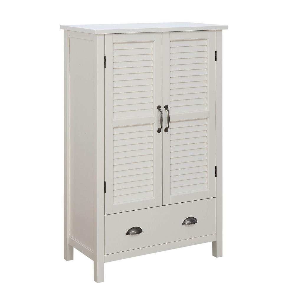 Usl Farmhouse White Storage Pantry Sk19295a2 Pw The Home Depot