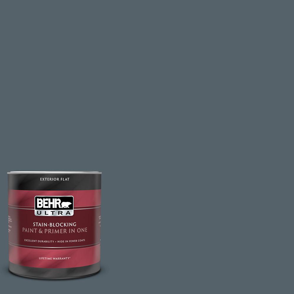 BEHR ULTRA 1 qt. N4906 Calligraphy Flat Exterior Paint and Primer in One485304 The Home Depot