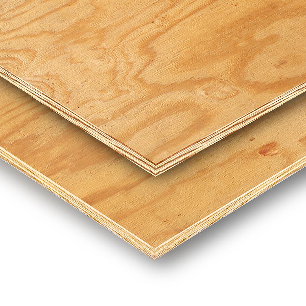 1 2 In X 4 Ft X 8 Ft Pine Plywood 1062 The Home Depot