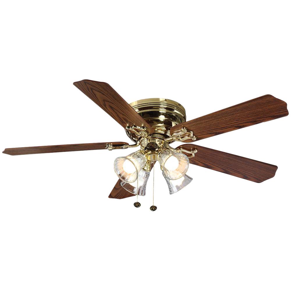 Hunter Studio Series 52 In Indoor Bright Brass Ceiling Fan With