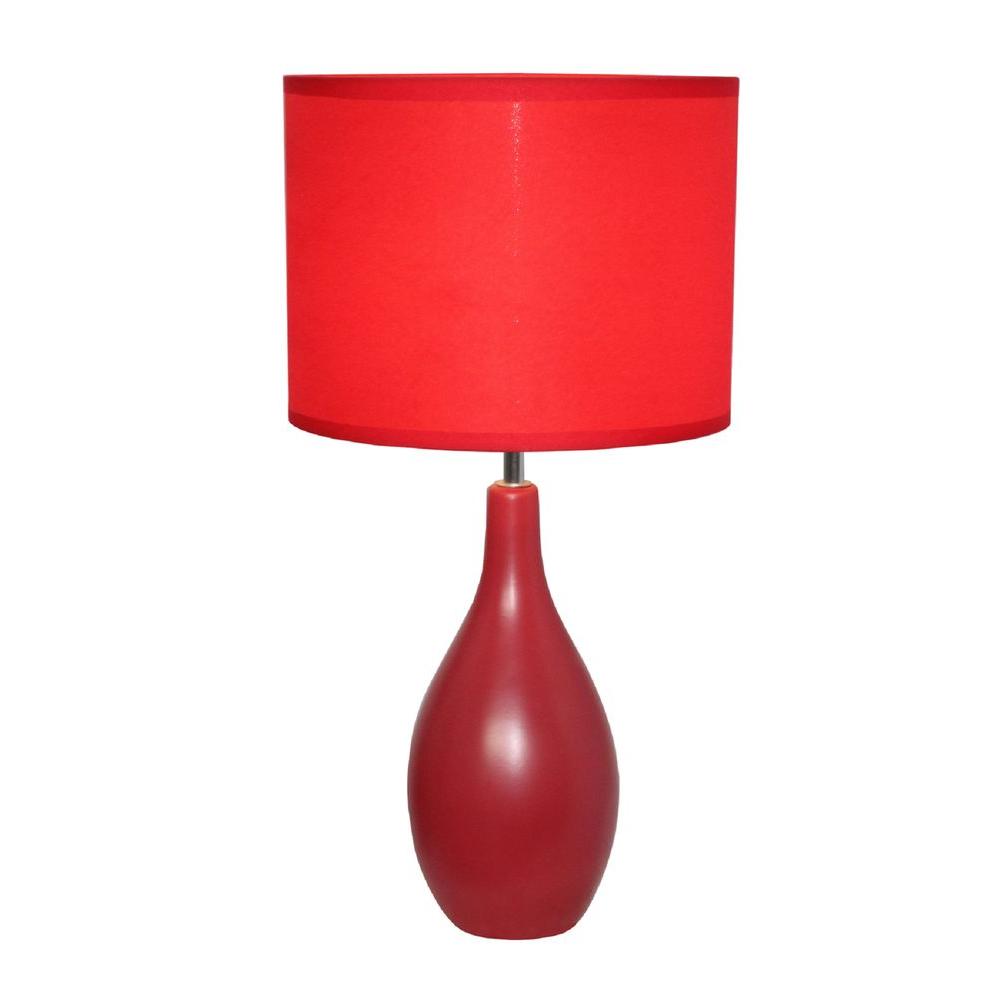 red table lamp base